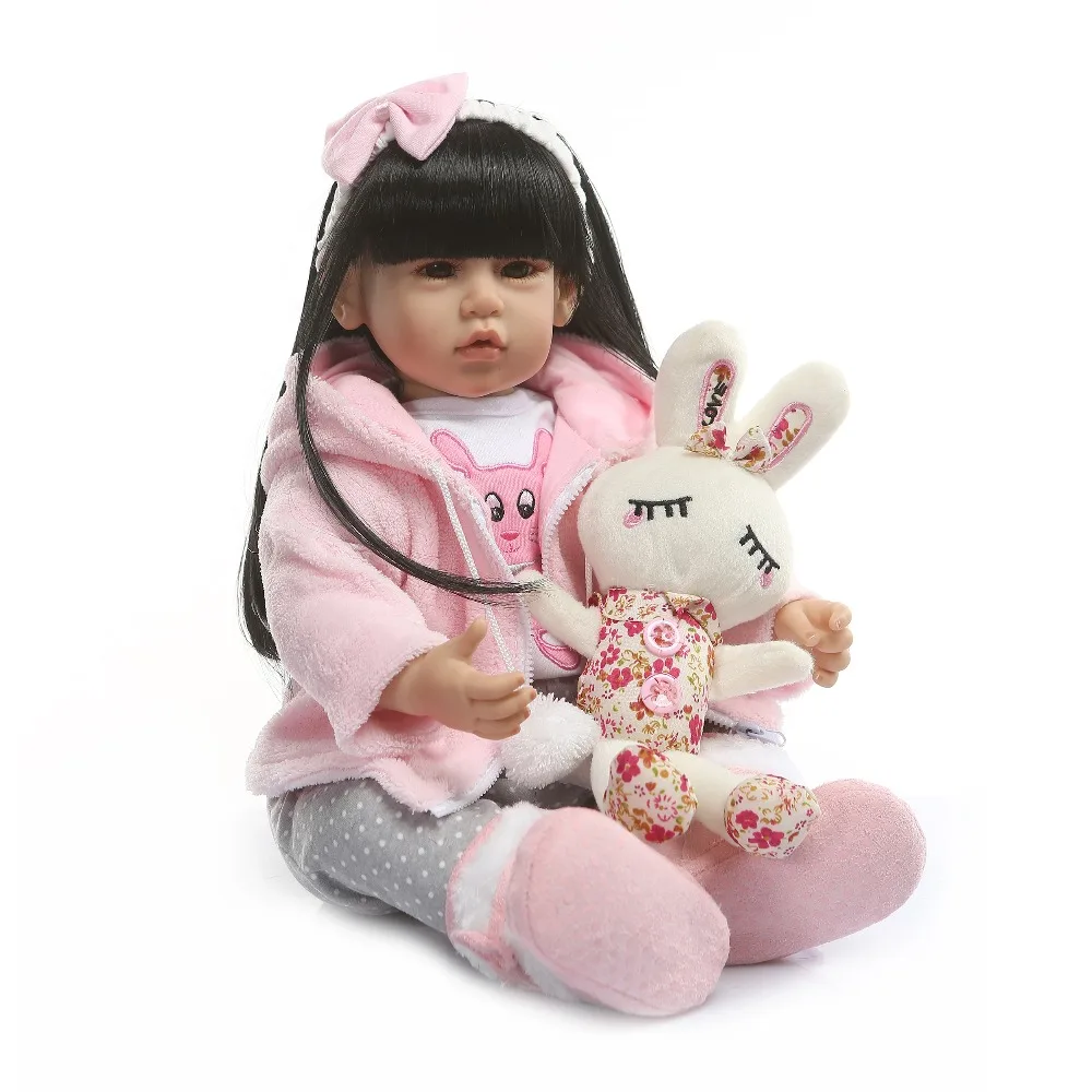 NPK 50 см Силиконовые Reborn Baby Doll игрушки как настоящая виниловая принцесса для малышей куклы для девочек Bonecas подарок на день рождения