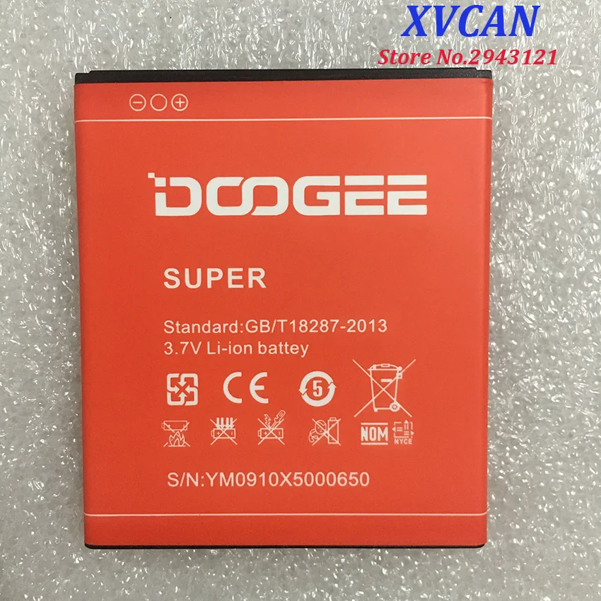 Аккумулятор высокой емкости 3100 мАч красного цвета Для DOOGEE X5/X5 Pro Li-Ion для замены