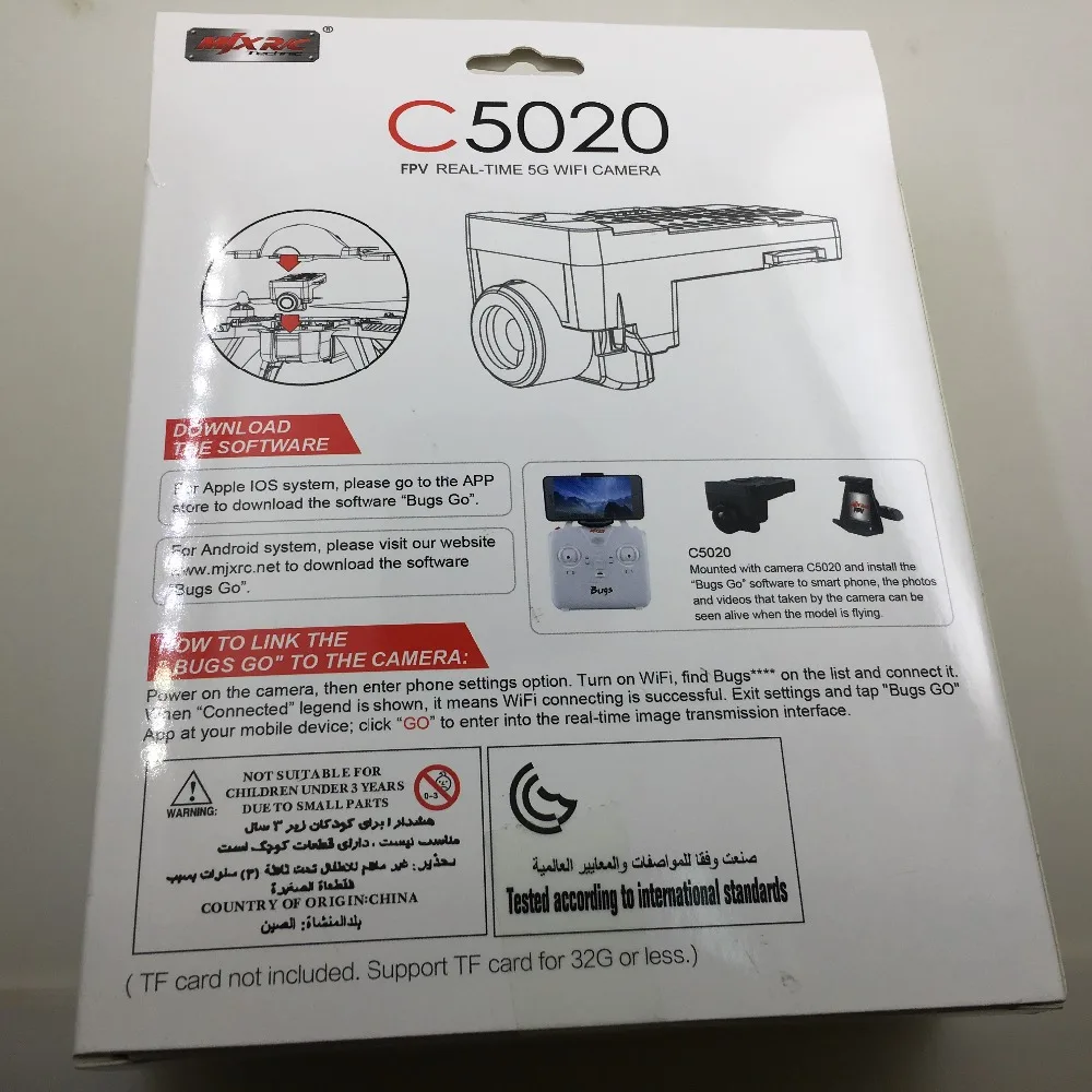 MJX радиоуправляемая камера C5020 5 8G WIFI 720P FPV для Bugs 3 гоночный Дрон Радиоуправляемый