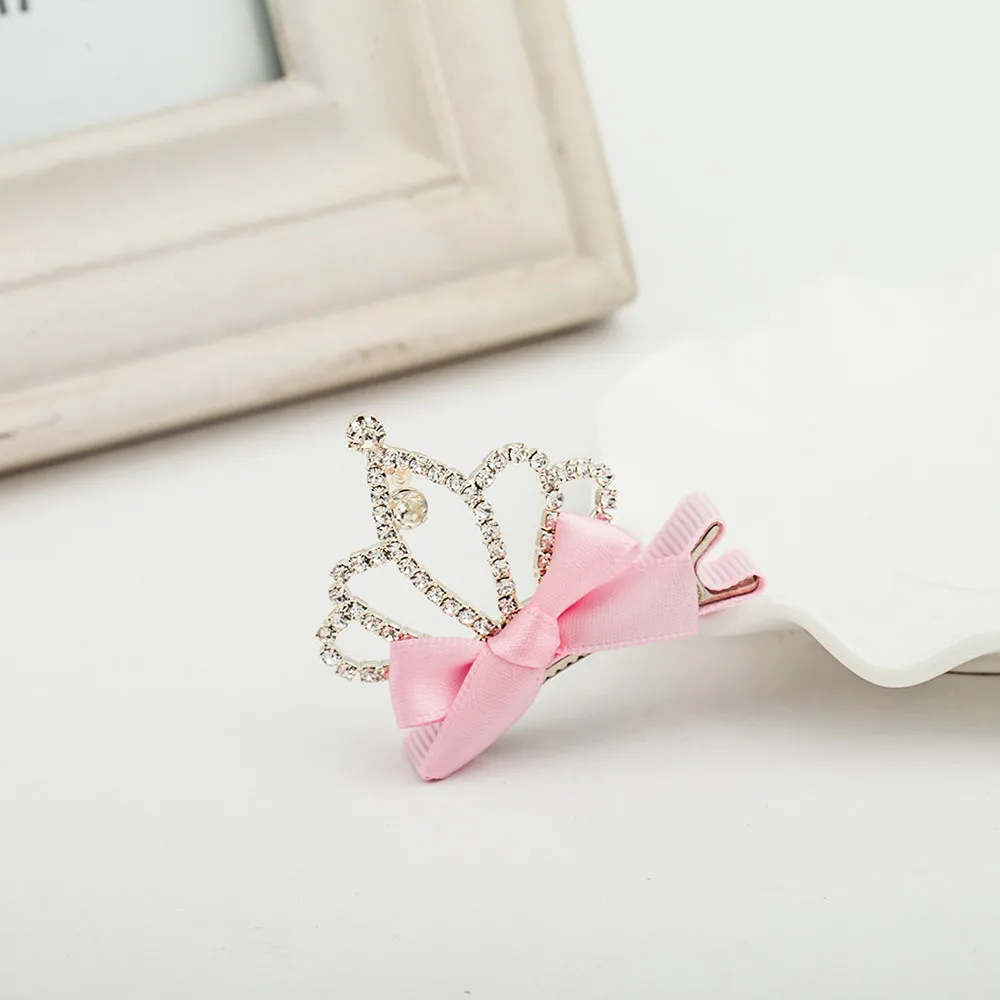 Girls Crown Hair Clip Details About Crystal Baby Kids Shiny Princess Rabbit Ears Accessories For Gift #39 |