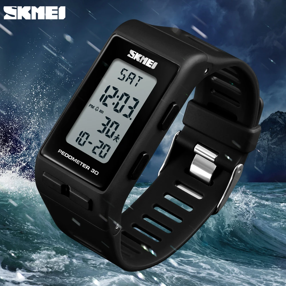 Часы наручные SKMEI мужские электронные с шагомером брендовые роскошные цифровые