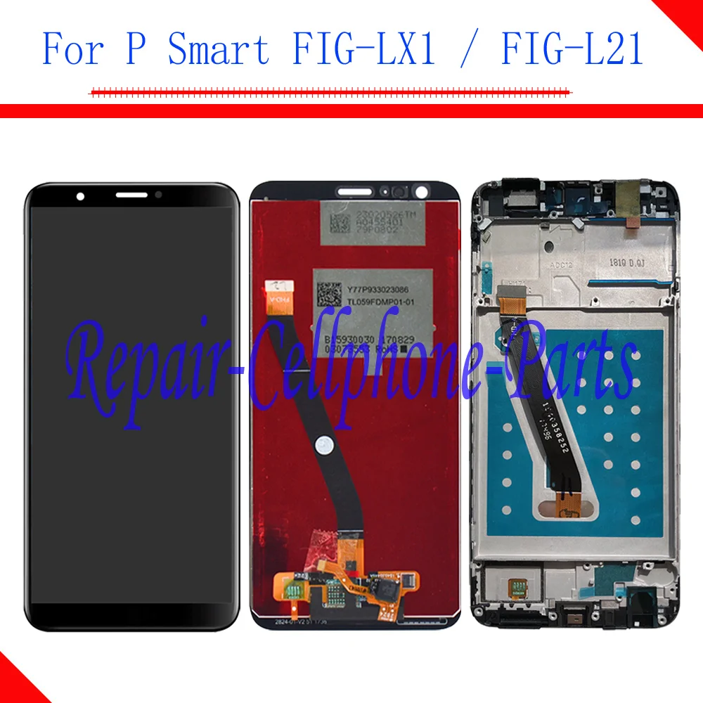 

Для Huawei P Smart Полный ЖК-дисплей + сенсорный экран дигитайзер в сборе + рамка крышка для Huawei P Smart FIG-LX1 / FIG-L21