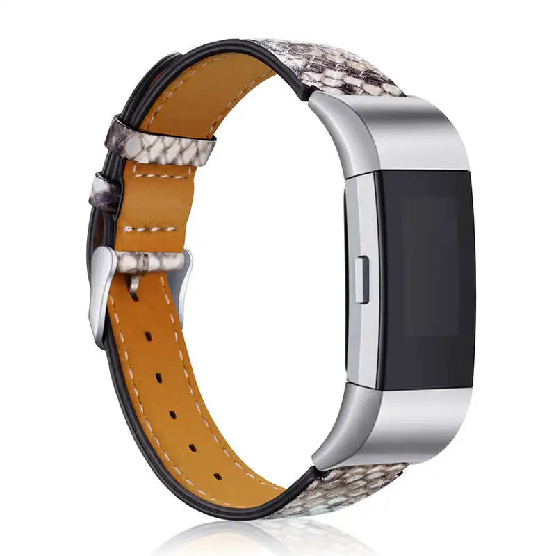 Ремешок для Fitbit Charge 2 сменный кожаный браслет фитнес-трекера со сменной рамкой из