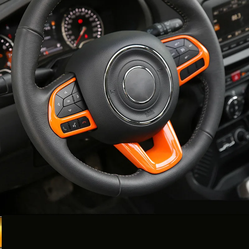 ABS синий белый серебристый зеленый желтый оранжевый чехол на руль для Jeep Compass Renegade