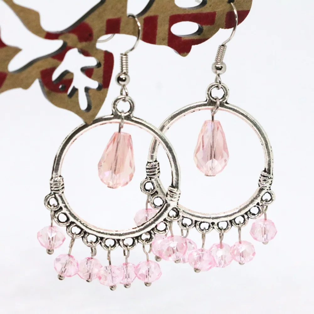 Новые Модные серьга для женщин розовый кристалл специальная конструкция с