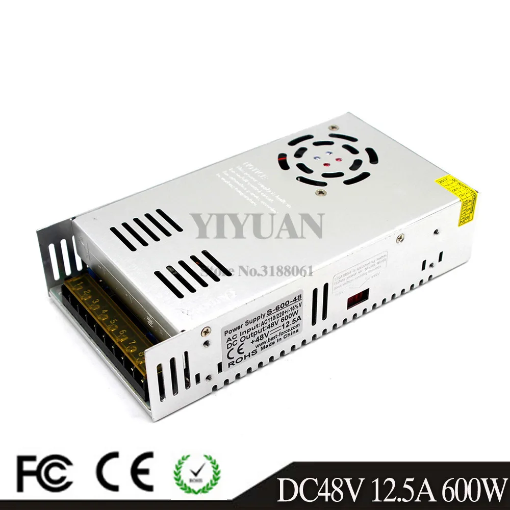 Один Выход 600W блок питания 30В 20A 32V 18.7A е-байка 36В 16.7A 42В 14.3A 48V 12.5A 60V 10A драйвер импульсного источника питания 110V 220V AC-DC импульсивный источник питания