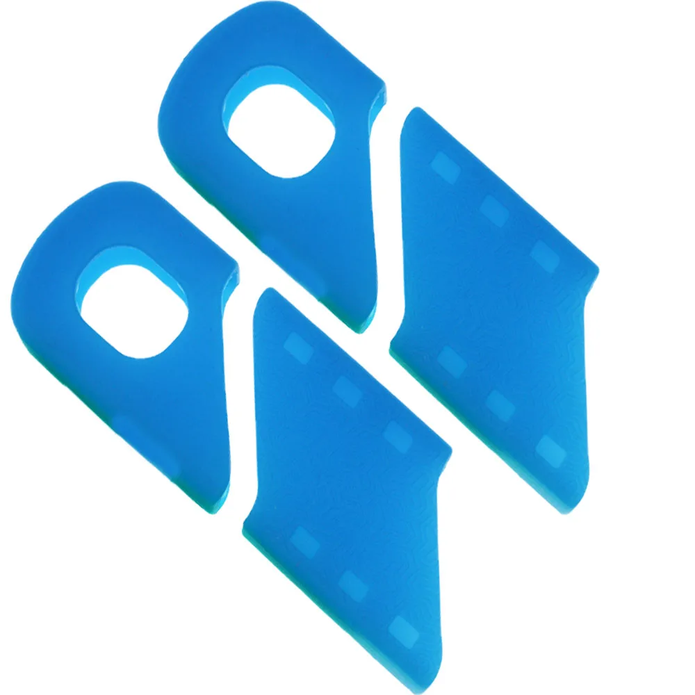 Синий Bicycle Arm Protector MTB Mountain Bike Crankset Cap Protector Silicone Bicycle Crank Boots Dust Proof Cover Bike Chain Set Boot - Цвет: Синий