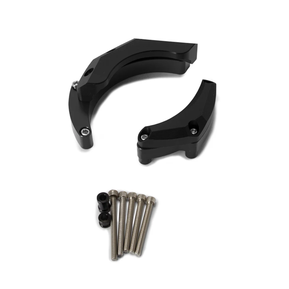 BLACK Защита двигателя чехол ползунок Cover Protector для Yamaha MT-09 MT09 MT 09- FJ-09 Tracer 900 XSR900 - Цвет: BLACK