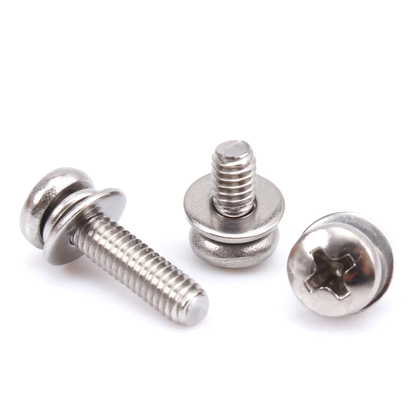 Комбинированный винт крестообразный болт с круглой головкой сталь стандарта 304 M4