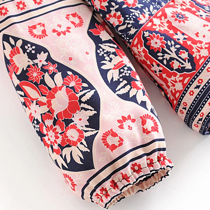 Женские блузки на пуговицах Boho Chic винтажные пляжные Блузы с длинным рукавом и