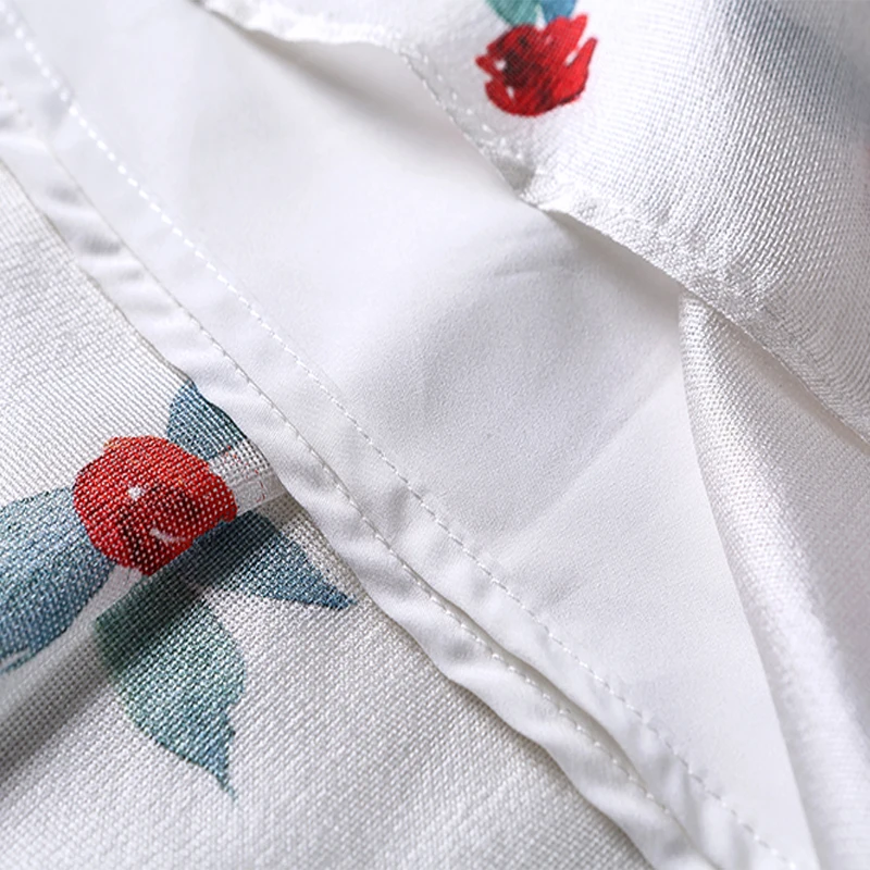 NEXIIA Новый 2016 Лета женщин Высокого класса Сладкий Полый Печати Чистого Шелка