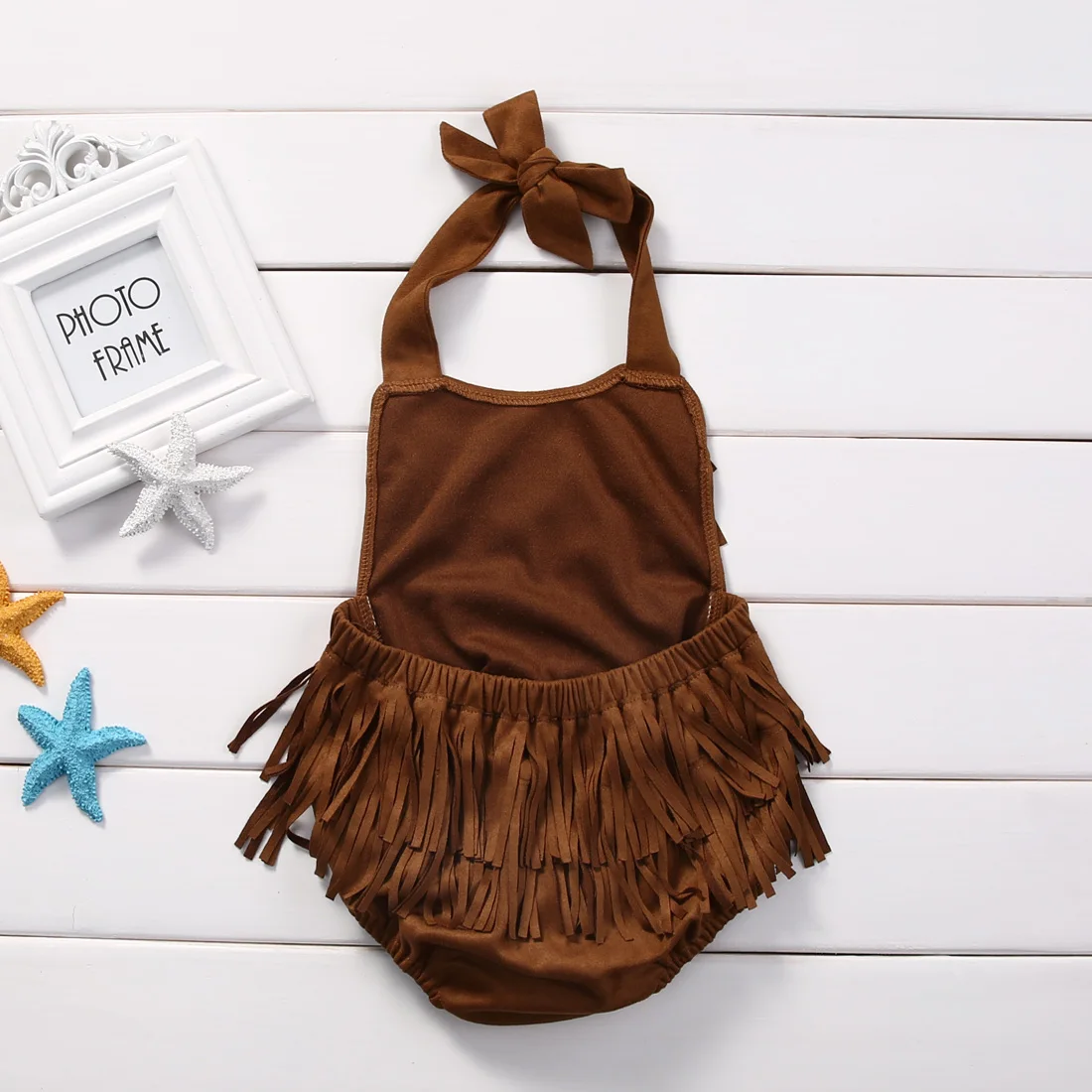 

Rompers Toddler Baby Girl 2018 Tassel Halter Sleeveless Blackless Romper Jumpsuit Playsuit Kid Clothes Outfit