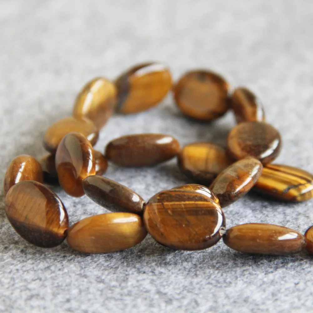 Новинка для ожерелья и браслета 13*18 мм Горячий тигр глаз камень Бусины желтый