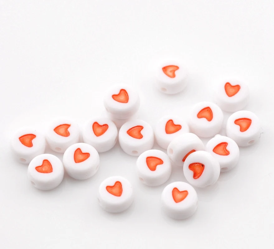 LASPERAL 500 Случайных Смешанных белых акриловых бусин с цифрами 7 мм для