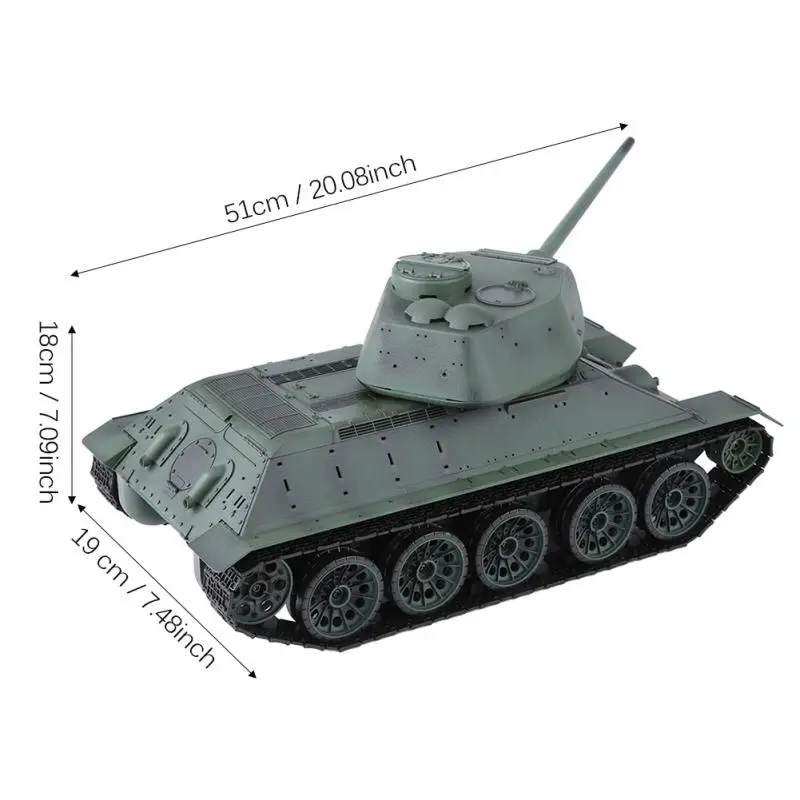 Heng Long 1/16 симулятор Радиоуправляемый Танк 2,4 ГГц частота пульт дистанционного управления Танк модель револьверного вращения 320 градусов 3909-1 T-34