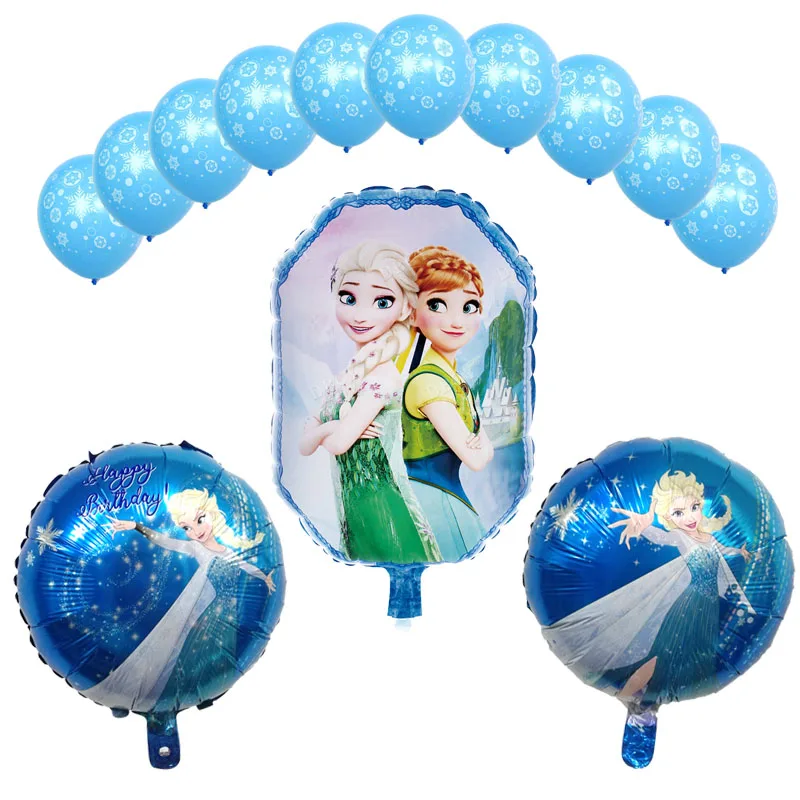 elsa and anna ; Красивые Босоножки на каблуке 13 шт./компл. Baby shower девочка воздушный шарик из фольги в форме с Эльзой и Анной из мультфильма воздушные шары День рождения украшения Детские игрушки globos - Цвет: elsa and anna