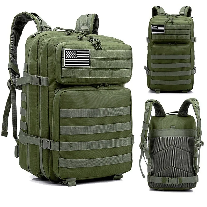 Армейский тактический рюкзак 45L Molle военные сумки штурмовой пакет наружные охотничьи рюкзаки походные водонепроницаемые походные туристические рюкзаки
