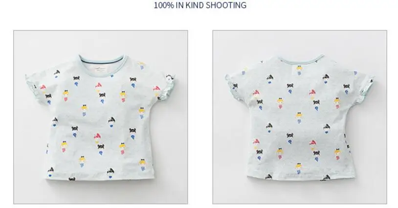 Little maven/детей летняя детская одежда для девочек с коротким рукавом Футболка персонажи мультфильмов печати Хлопок Марка топы 50963