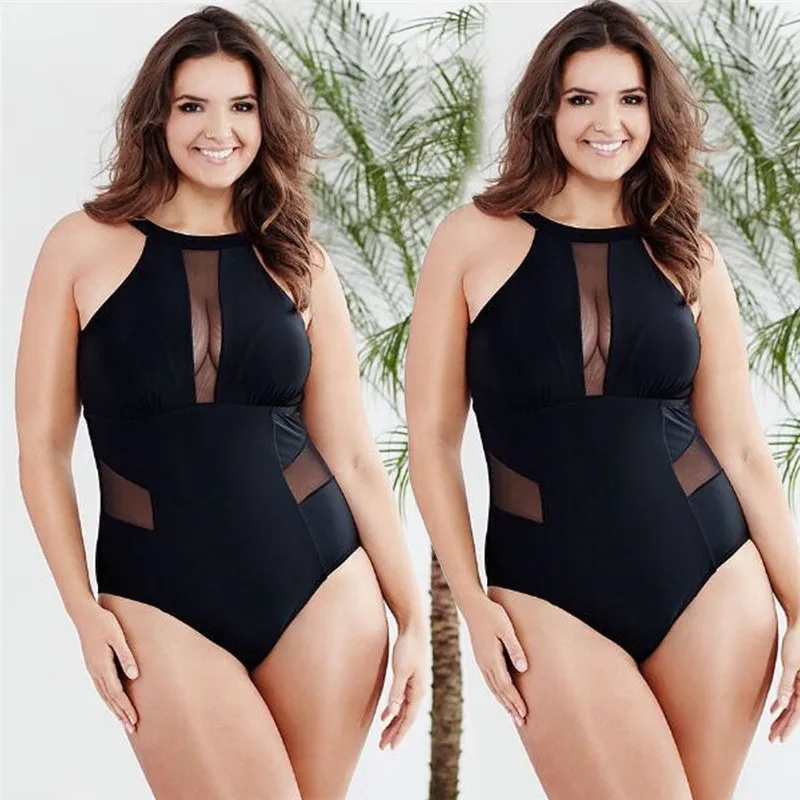 Женский слитный купальник с вырезами и завышенной талией|Комбинезоны| |