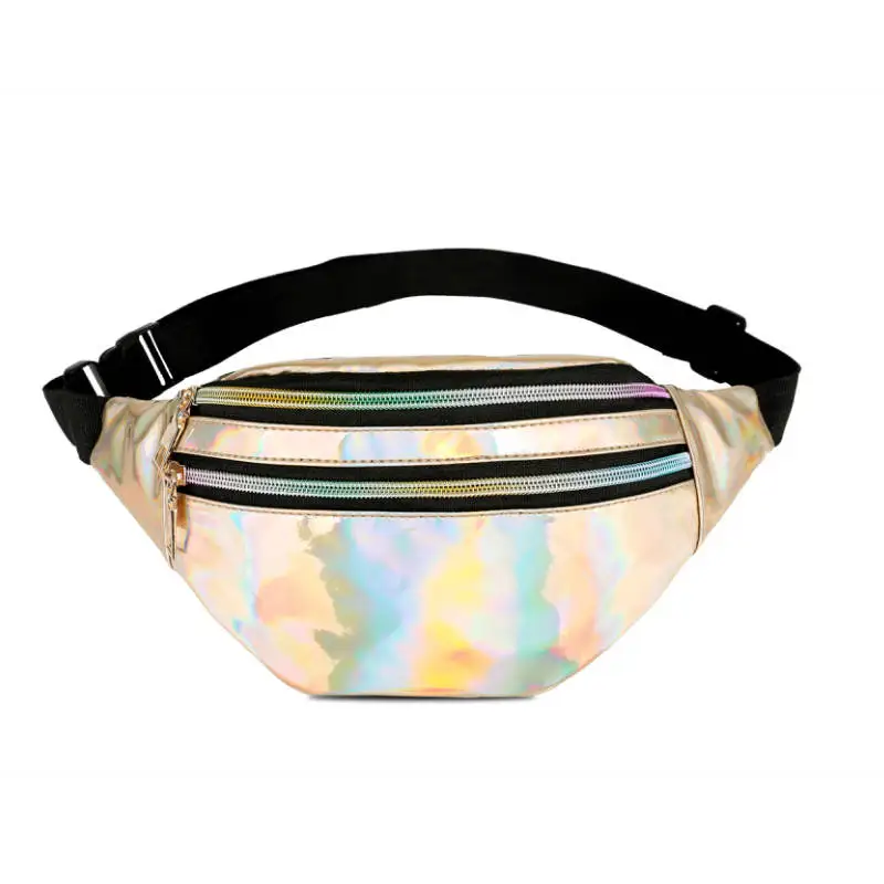 Голографическая поясная сумка для женщин и девочек лазерная нагрудная через