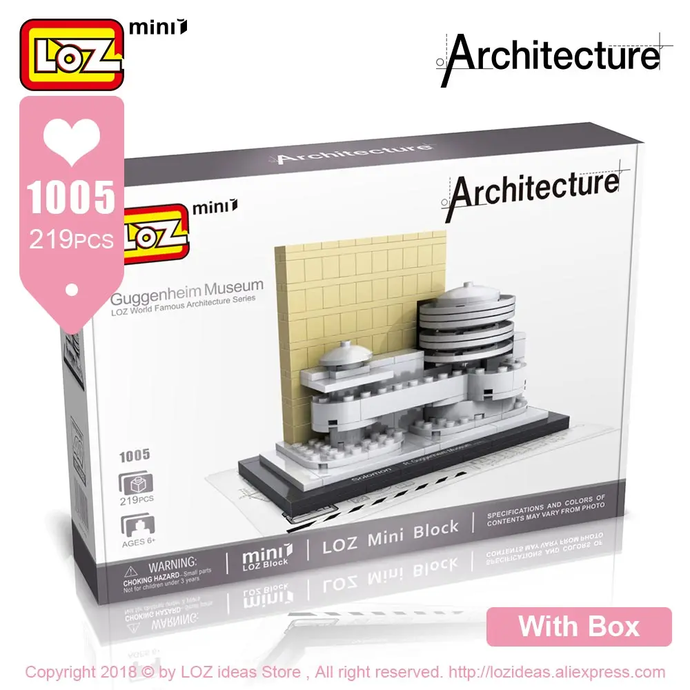 1005 With Box Лоз мини-блоки наборы архитектурных моделей Diy строительные блоки игрушки Всемирно известная архитектура s вилла модель блоки светящийся кирпич - Цвет: 1005 With Box