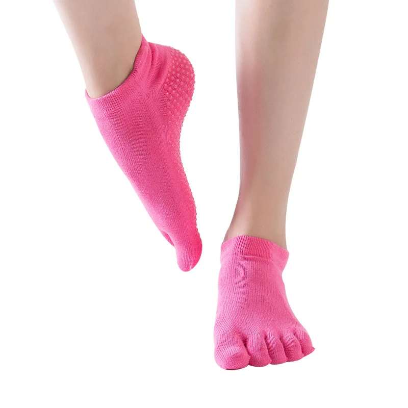 Оптовая продажа профессиональные носки для йоги RUNNING CHICK нескользящие с открытой