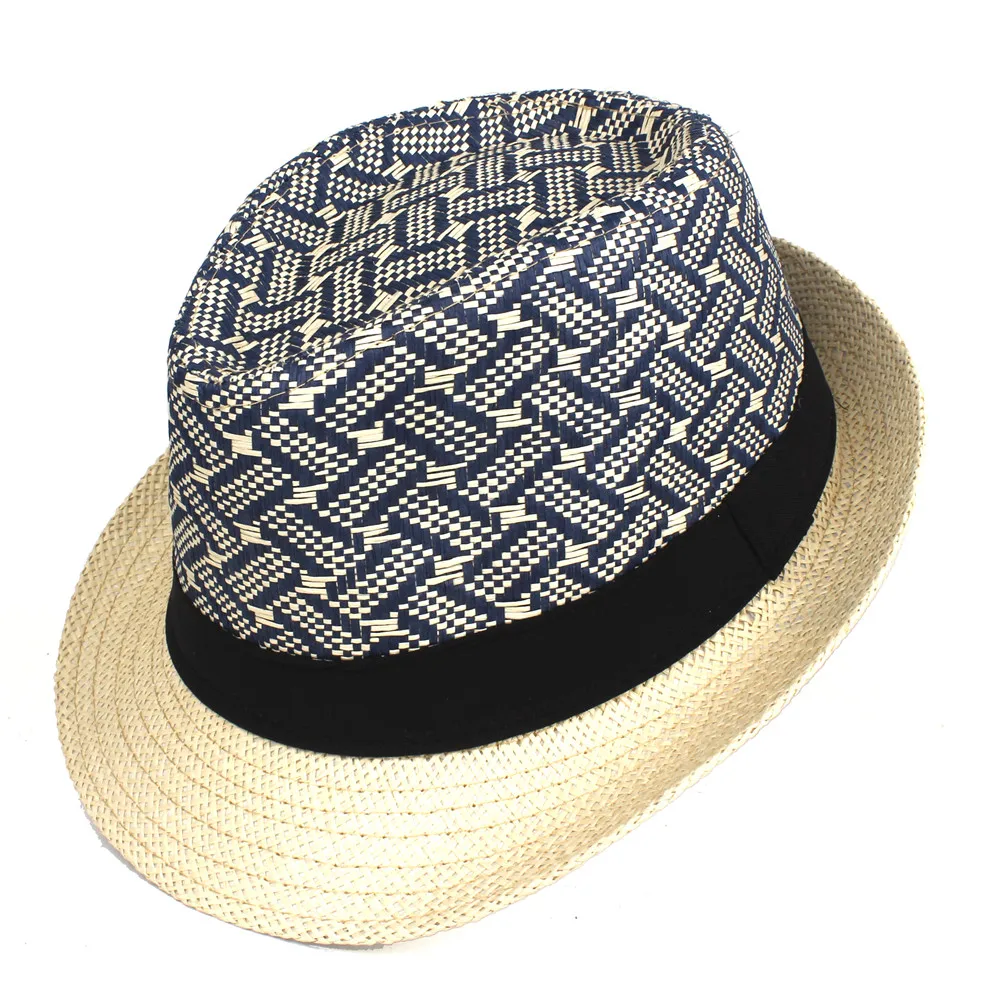 Модная соломенная шляпа для женщин и мужчин летняя защиты от солнца фетровая