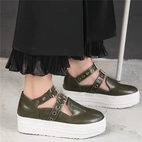 punk goth oxfords womens ankel strap wedges party pumps shoes round toe platform creepers low top med heel trainers casual shoes