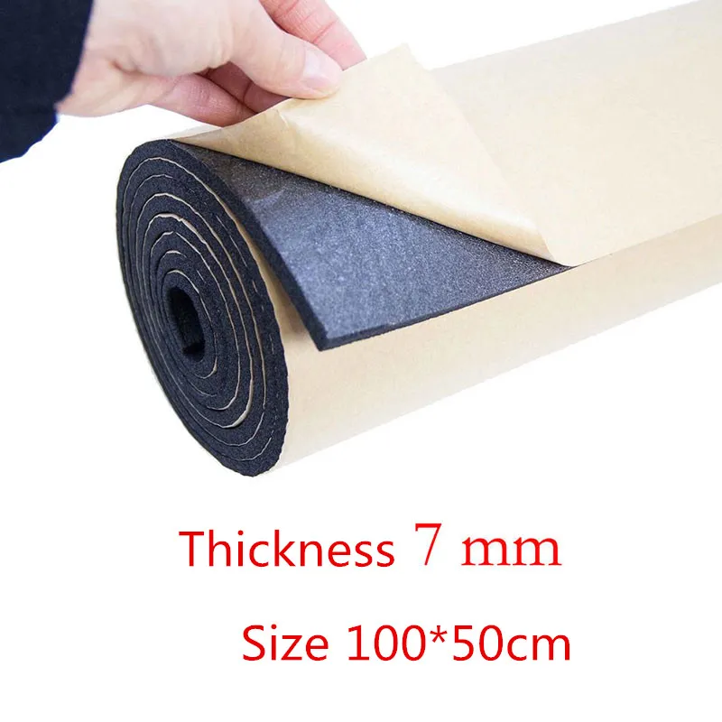 EE support 2 рулона 7 мм звукоизоляция автомобиля изоляция 100*50 см Высокое качество