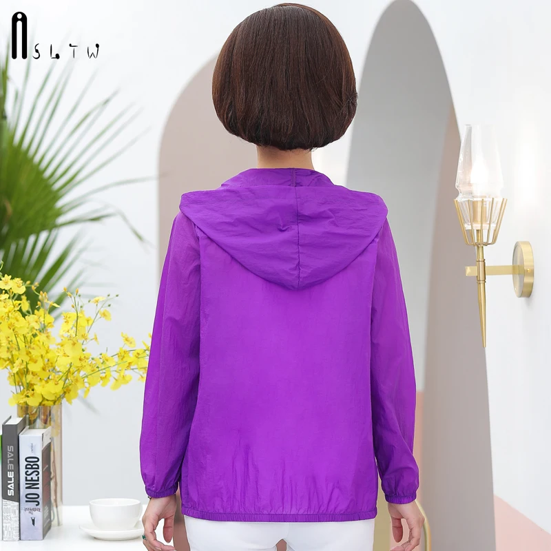 ASLTW тонкая Солнцезащитная куртка новая женская плюс размер повседневная с