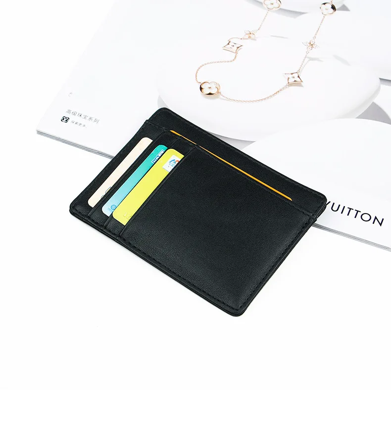 Кошелек из натуральной кожи с блокировкой Rfid для кредитных карт, защита Карт Rfid, минималистичный модный мужской держатель именных карт