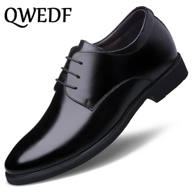 Черные мужские костюмные туфли классические для вечеринок итальянские кожаные