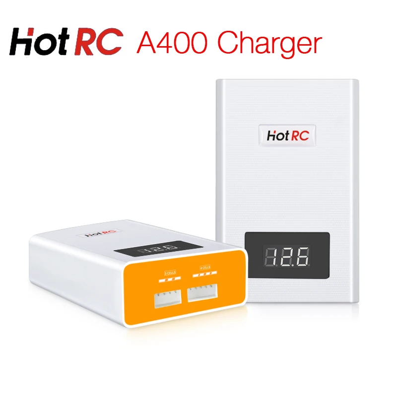 

Hotrc A400 Digital 3S 4S 3000mah RC Lipo Battery Balance Charger with LED Screen Fast Charge Discharger for RC Quadcopter