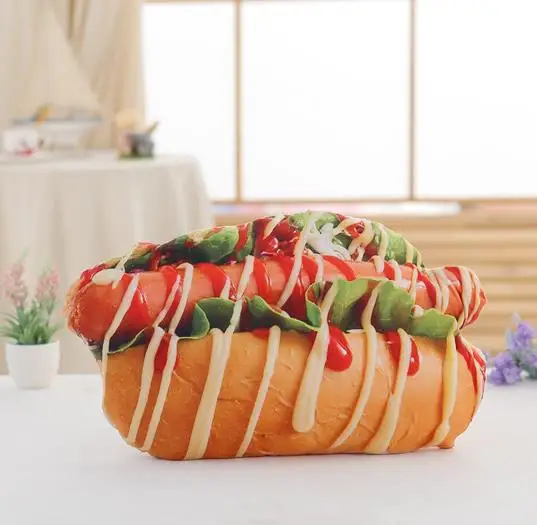 50cm Моделирование еды плюшевые подушки мягкие игрушки плюшевые пицца печенье гамбургер Подушка забавные игрушки для детей девочек Подарки на день рождения - Цвет: 50cm