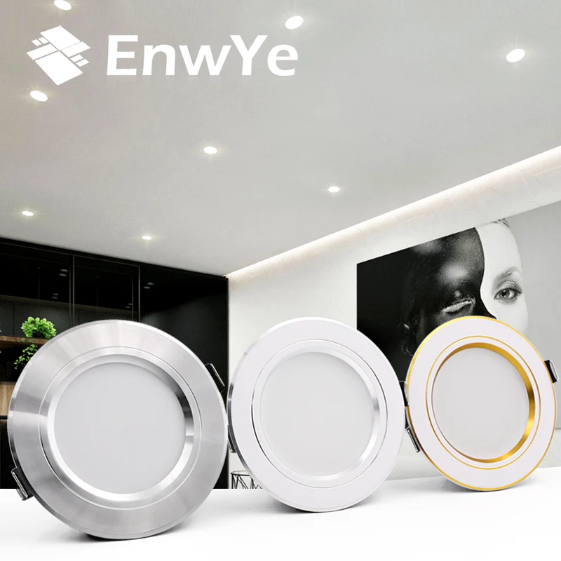 EnwYe, светодиодный потолочный светильник, теплый белый/холодный белый, 5 Вт, 9 Вт, 12 Вт, 15 Вт, 18 Вт, светодиодный потолочный светильник, AC 220 В, 230 В, 240 в, тип, потолочный светильник