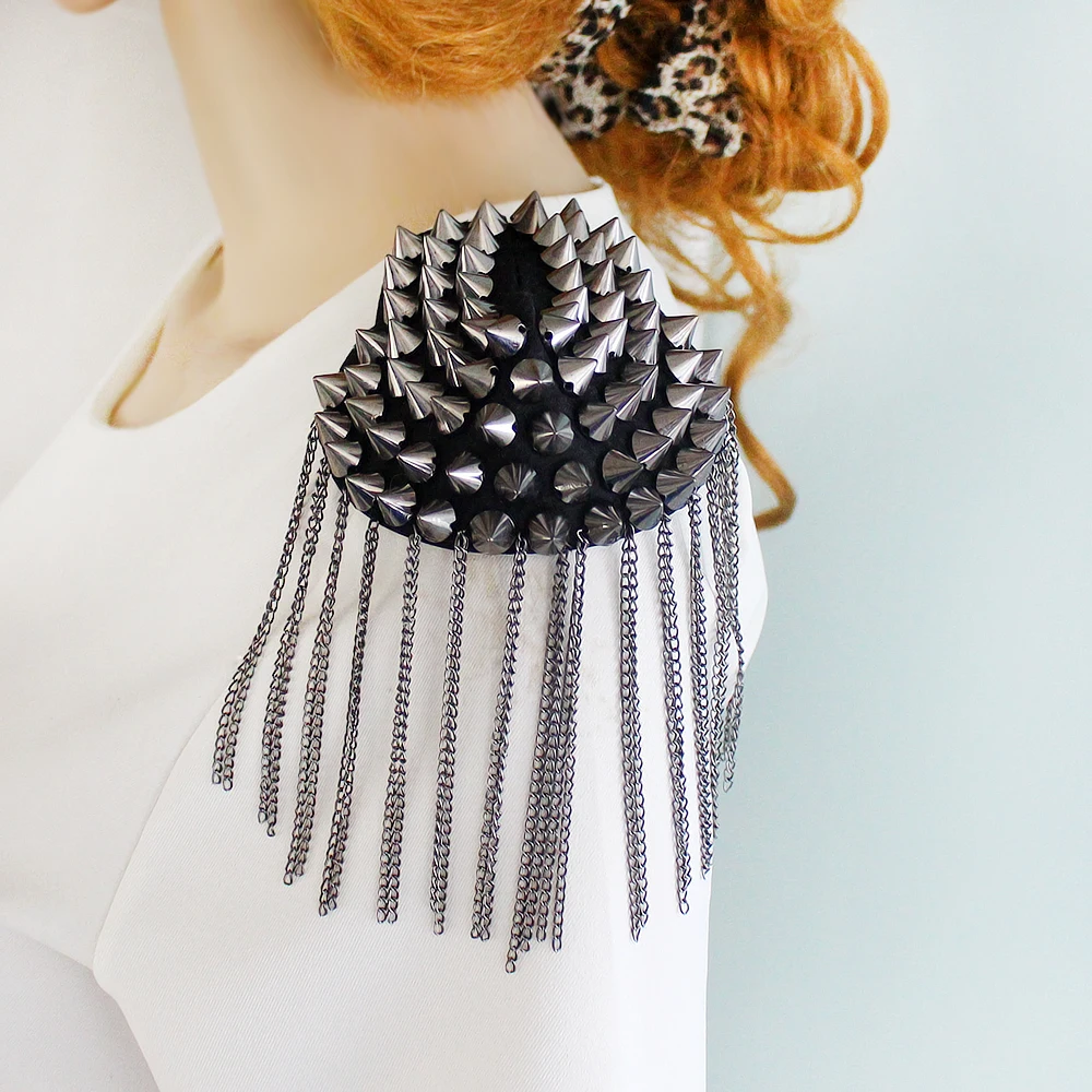 1 шт. Мода элемент всплеск в стиле панк Ленточки брошь/плеча совета ювелирные