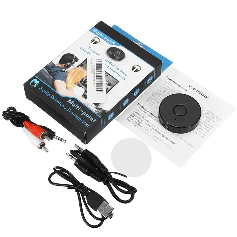 Dual Link Bluetooth 4,0 RCA Aux 3,5 мм стерео аудио передатчик Портативный беспроводной музыкальный адаптер сплиттер для домашнего ТВ ПК