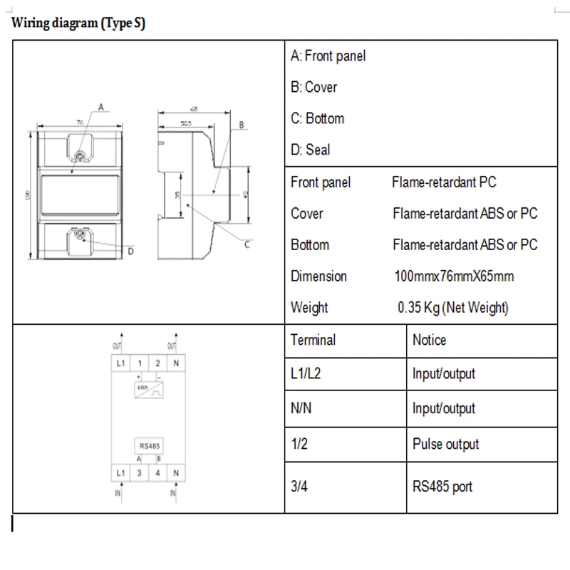 ЖК ac220V 230 V 50 Гц 60 Гц 5-80A RS485(MODBUS-RTU) удаленного счетчика функция подсветки счетчик электроэнергии Мощность метр кВтч
