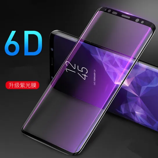 6D анти синий свет полное покрытие закаленное стекло для Samsung Galaxy Note 8 9 10 20 S8 S9 s10 s20