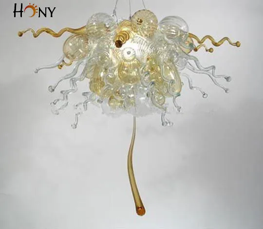 

Free Shipping 110/220v AC Led Simple Design Hand Blown Glass Chandelier Crystal Parts