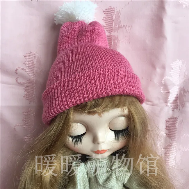 Карамельный цвет 1/6 blyth модная кукольная шляпа шерстяная шляпа 1/4 1/6 bjd кукла аксессуары вязаная шапка для blyth Кукла аксессуар