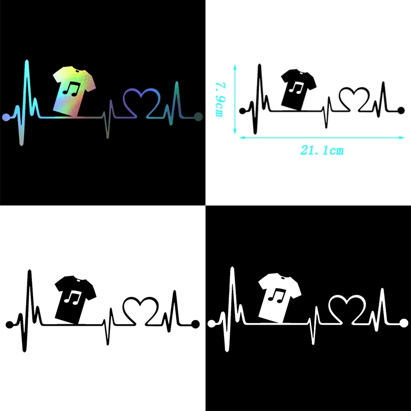 Музыкальная футболка сердцебиение спасательный круг Виниловая аппликация