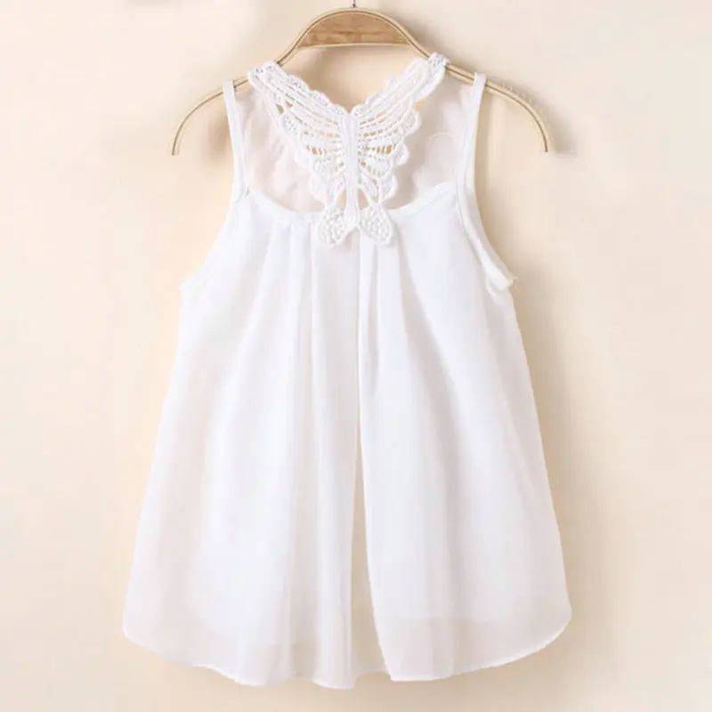 Новое поступление От 2 до 7 лет летний сарафан без рукавов для малышей шифоновый