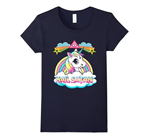 Женская футболка с принтом единорога металлическая рисунком|top tees|women t shirtwomens shirt