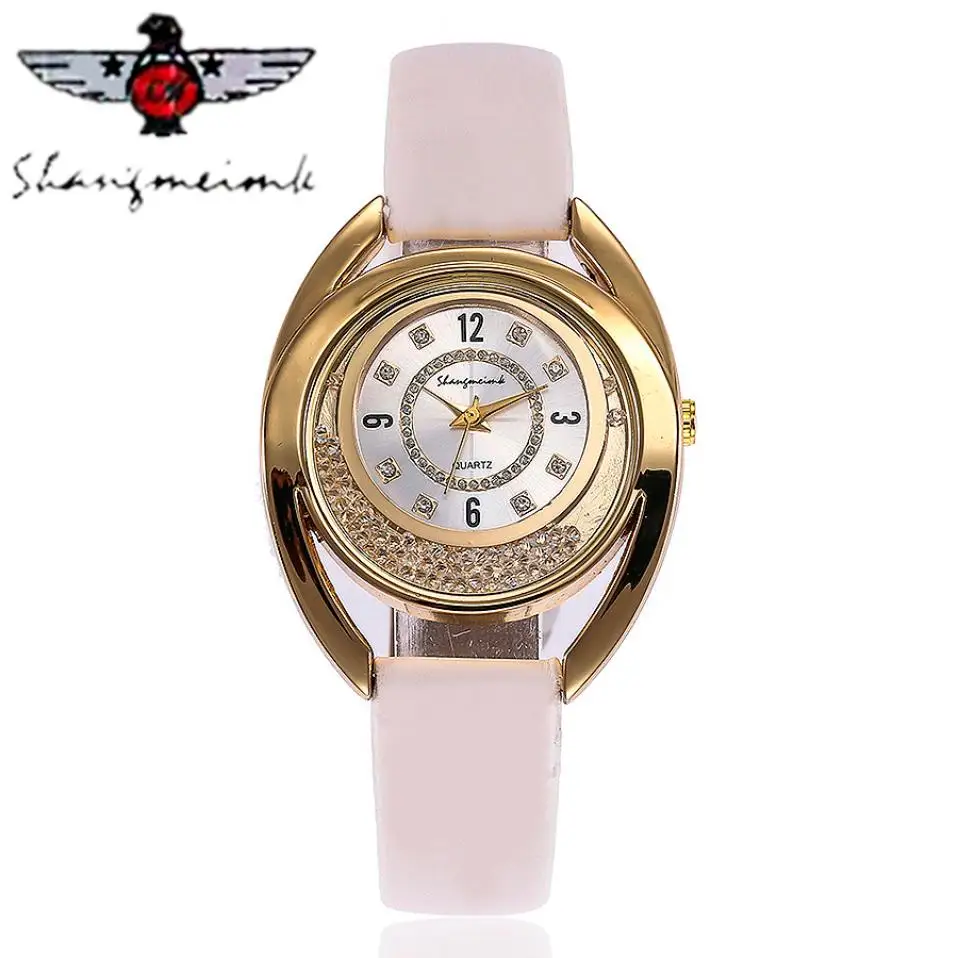 Женские часы CMK из нержавеющей стали с кожаным бриллиантом 2018|Женские наручные