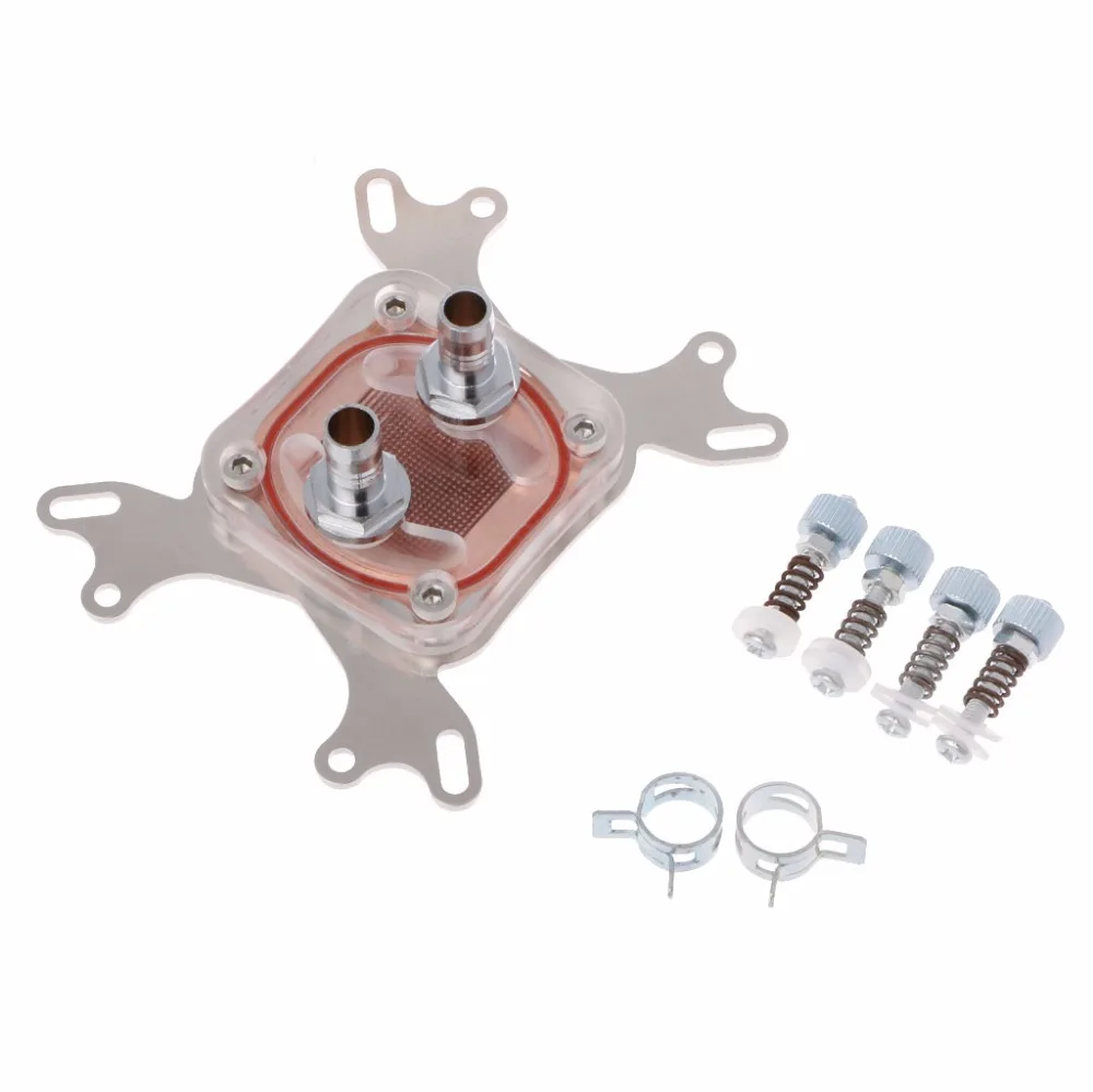 Водяной кулер для процессора AMD Intel с прозрачной крышкой 50 мм 1 комплект 2