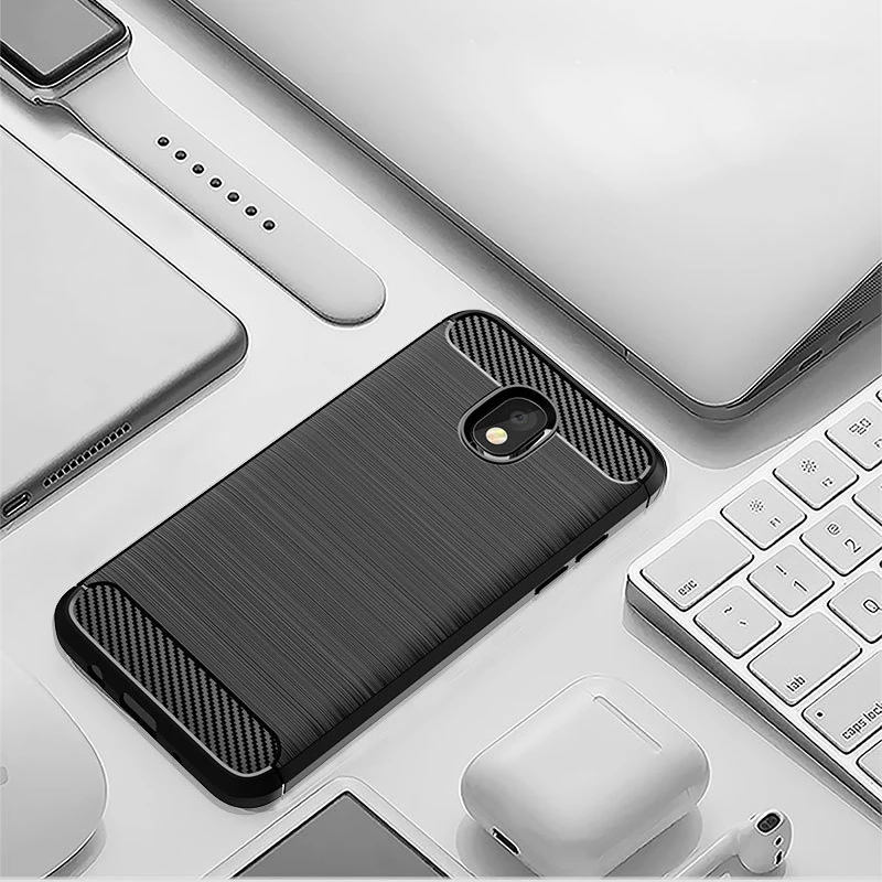 Мягкий силиконовый чехол из углеродного волокна для телефона SAMSUNG Galaxy J3