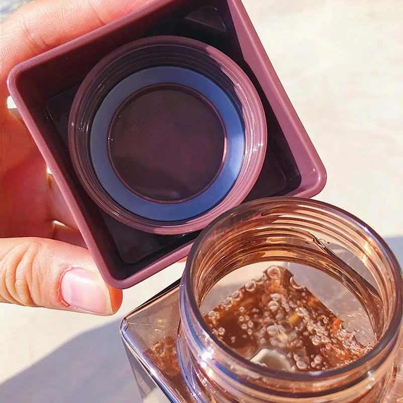 Новая квадратная мини бутылка для воды портативная прозрачная герметичная