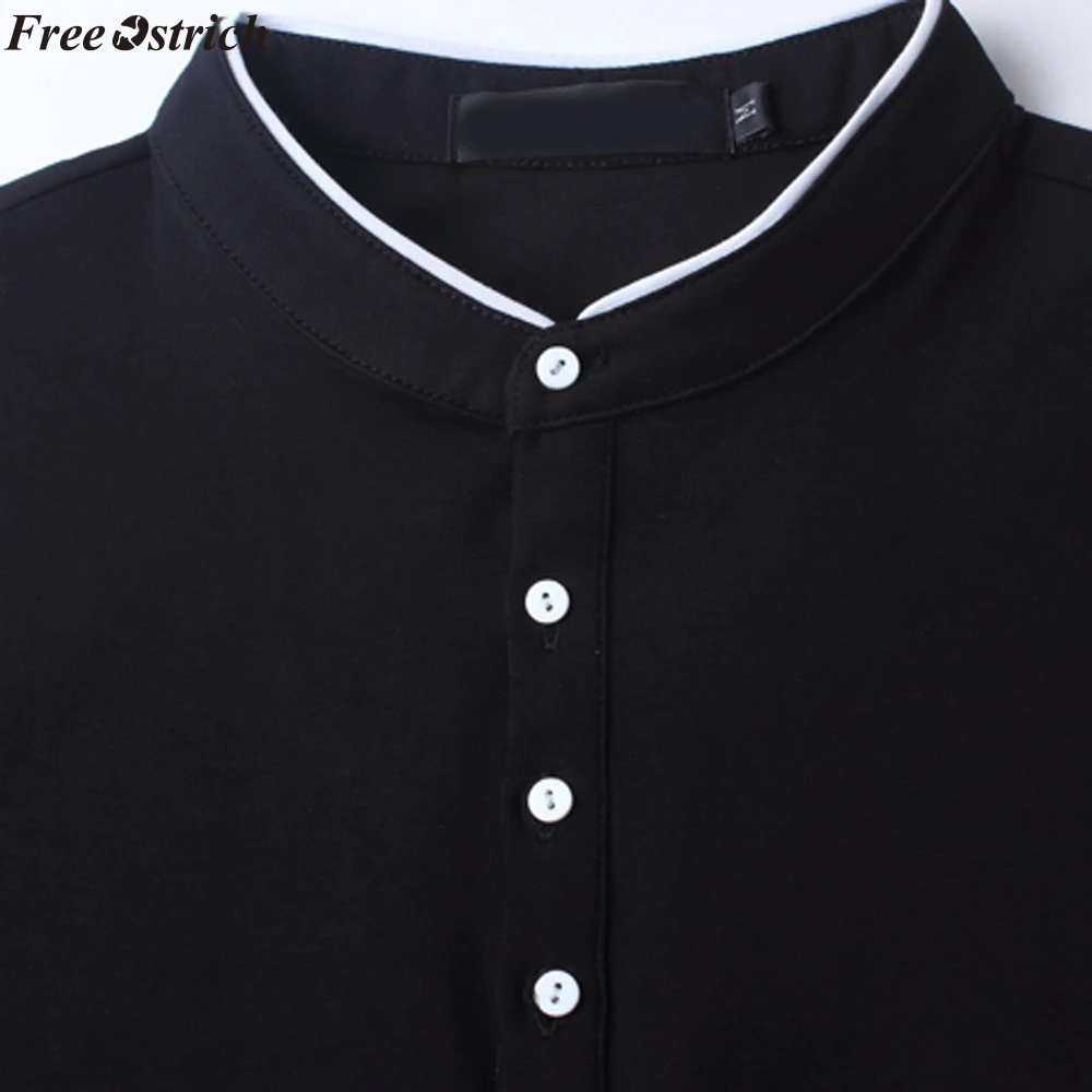 FREE OSTRICH Men's Blouse Causal Tees Short Sleeve Fit Shirt Male O Neck Pullover men shirt camisas masculina homme 2019 | Мужская