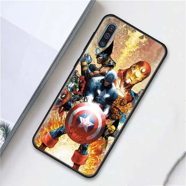 005 С принтами "Marvel", "Мстители", "Герои мягкий чехол для мобильного телефона чехол s для samsung Galaxy A6 A7 A8 плюс A9 A10 A20 A30 A40 A50 A70 M30 M20 черный чехол ков - Цвет: 005